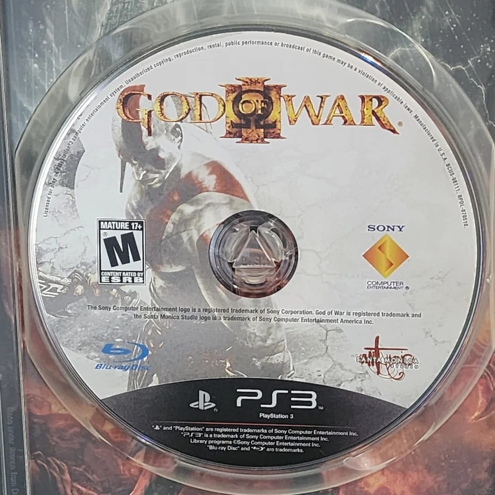 Sony God of War III for PS3 - Red and Black Cover